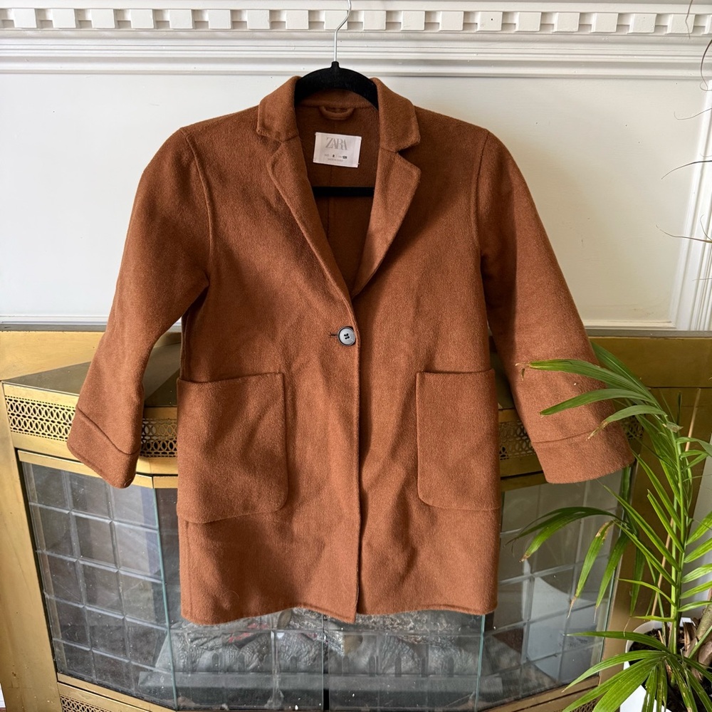 Zara wool blend girls coat